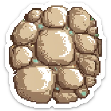 round tan desert rock, slightly irregular shape, desert vibe sticker