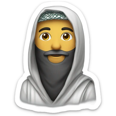A person wearing an Arabic Shemagh sticker