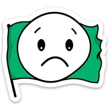 Afghanistan flag with a large crying face in the center sticker