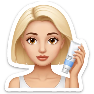 skin care cream application Simone Ashley sticker