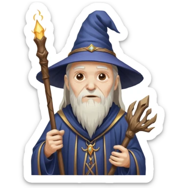 dying wizard  sticker