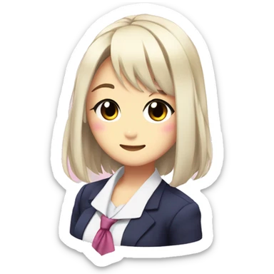 yuri from doki doki literature club sticker