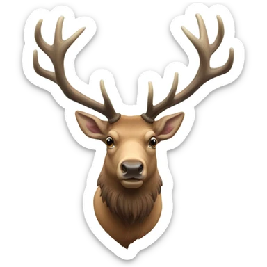 Bull elk with large antlers sticker