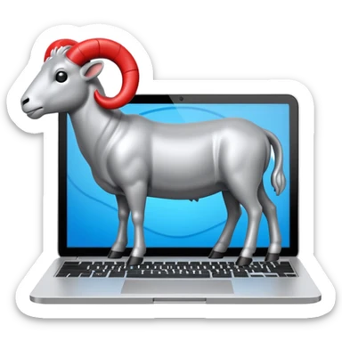 3D Hovered RAM for Laptop sticker