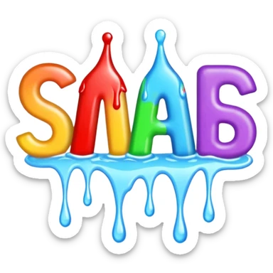 Words that say "Squad Wipe" in drippy letters  sticker