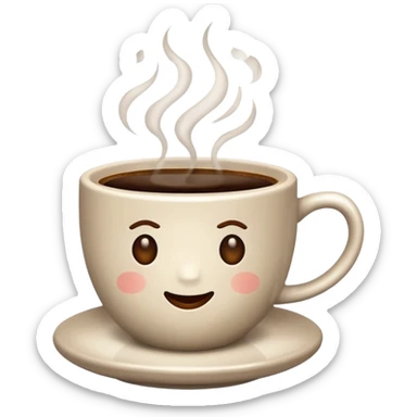 a cup of coffee sticker