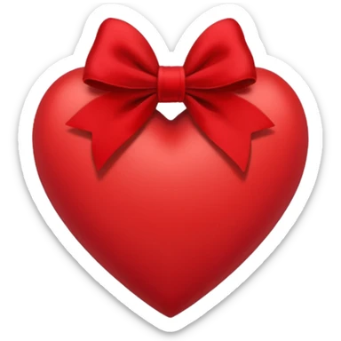 heart with a velvet bow, kpop sticker