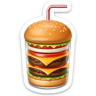 junk food, burger, soda,etc sticker