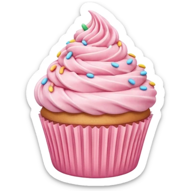 Pastel Pink Cupcake sticker