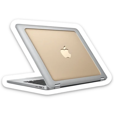 
light beige open macbook sideways sticker