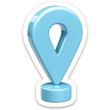 Light blue exclamation point sticker
