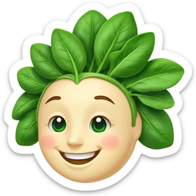Spinach smiling sticker