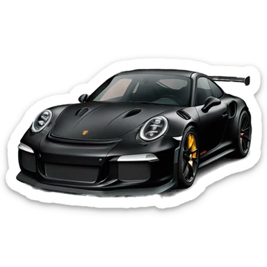 Fully All black Porsche gt3 rs sticker
