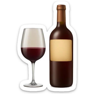 Wine bottle brown sticker