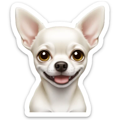 White applehead chihuahua  sticker