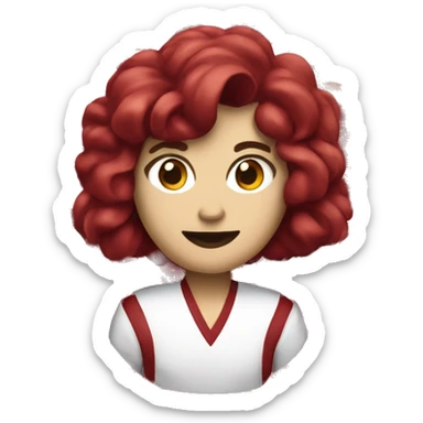 White University of Alabama Crimsonette sticker