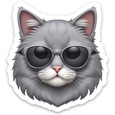 Cat with sunglasses sticker