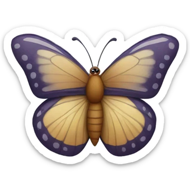 A scared butterfly  sticker