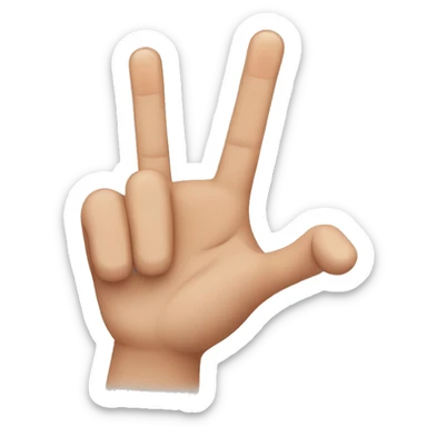 midde finger and thumb finger click emoji sticker