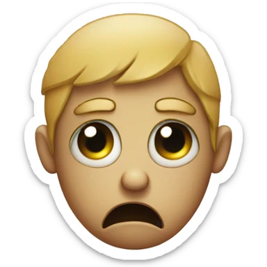 vomiting face with sad eyes sticker