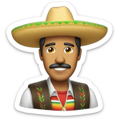 Mexican Donald with sombrero sticker