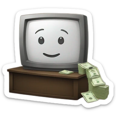 watching ads and making a lot of money rich sticker