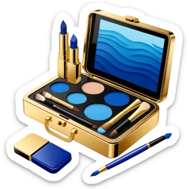 Make up kit ysl ocean design sticker