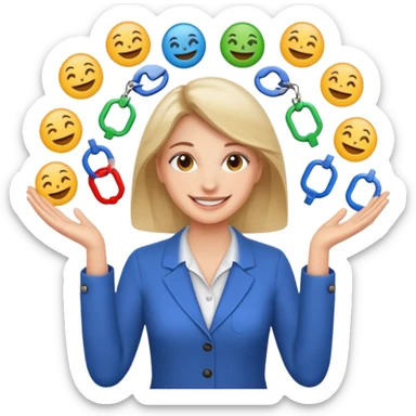 crazy woman obssesed with organization and perfectionist with multiple hands
more dinamic emoji  sticker