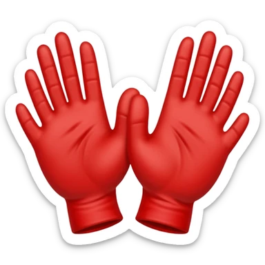 Dos manos entrelazadas con una hilo rojo sticker