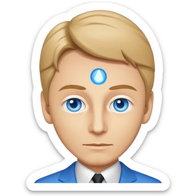 Bobby Caldwell with blue eyes sticker