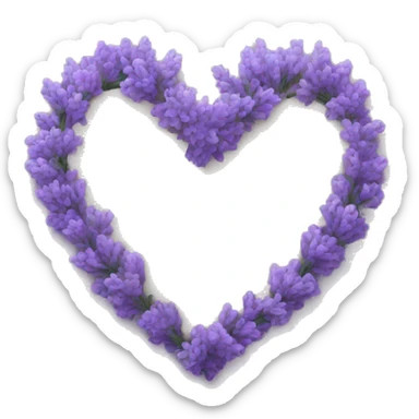 lavender heart sticker