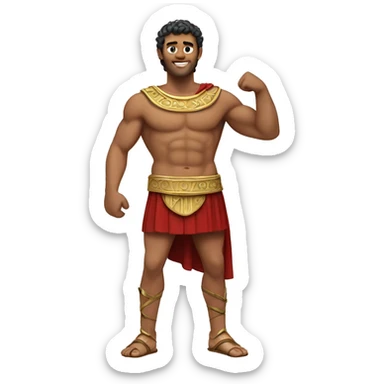 Roman empir guy showing off his abs sticker