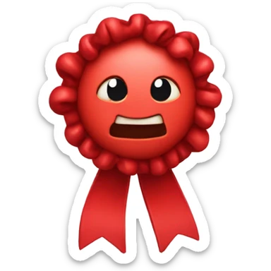 Red ribbion  sticker