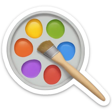 painting palette sticker