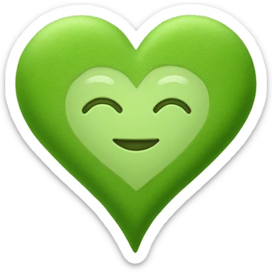 Matcha coloured heart sticker
