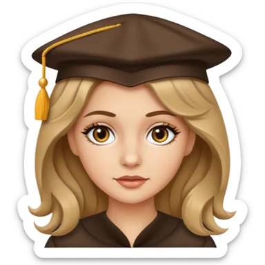 Erstelle mir ein schönes Mädchen mit dunkel blonden längeren Haaren mit Leichen Wellen einen weißen top und hell braunen Augen und Eyeliner dazu  sticker