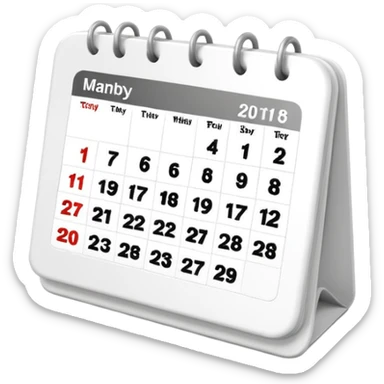 I want to generate a 3d image to show a calendar sticker