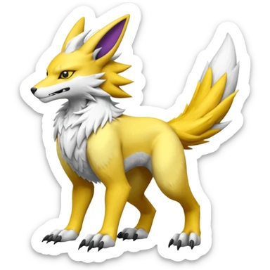 Renamon-Sergal-Lombax-hybrid-fusion sticker