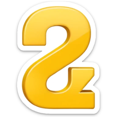 Prompt: Number "2"
Visual: Large number "2" in white.
Graphics: Yellow (#FFDF00) underline under the number.
Animation: Number slides in from left, underline draws in.
Placement: Center chest zone.
Background: Transparent.
 sticker