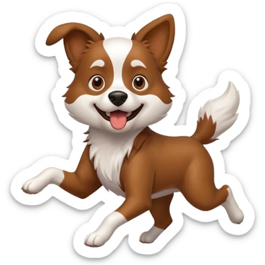 crazy dog running around everywhere sticker