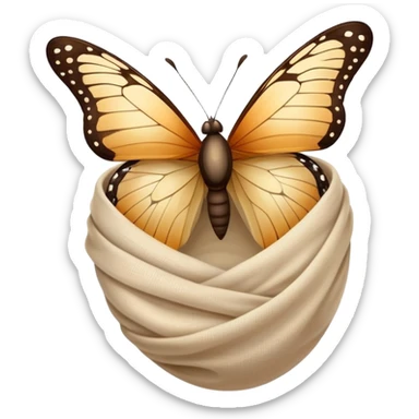 Butterfly in cocoon sticker