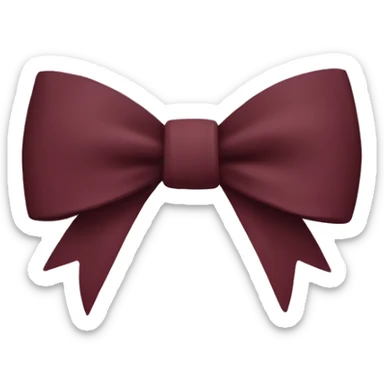 burgundy bow sticker