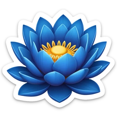 Blue lotus sticker