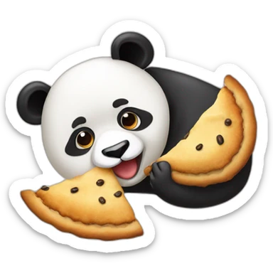 Panda comiendo empanada sticker
