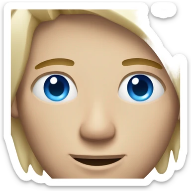 man with blue eyes and fair hair  sticker