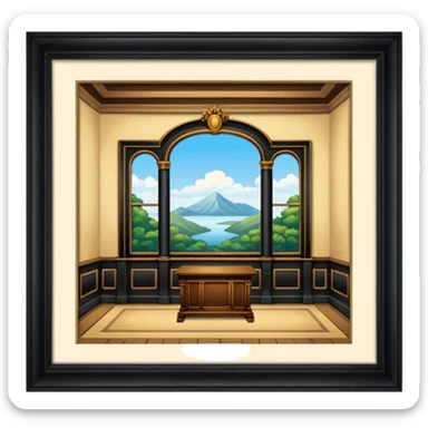 Vintage old antique academia aesthetic scenery interior  sticker