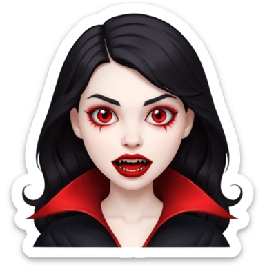 Vampire girl sticker