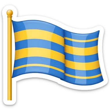 A flag with Blue on top than in the middle White and on the bottom yellow only Like 3 Stripes  sticker