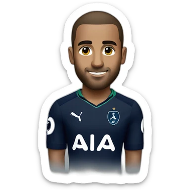 Lucas moura in a green tottenham jersey sticker
