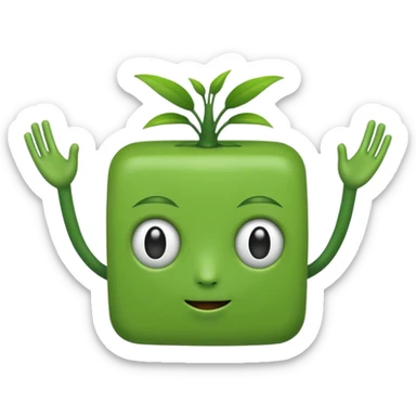 haceme un sprunki con cuerpo cuadrado  fino sticker